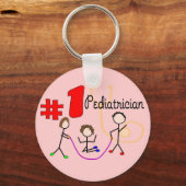 小児科医#1愛らしい子供のデザインギフト キーホルダー (正面)