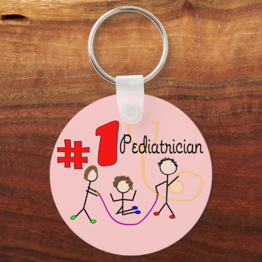 小児科医#1愛らしい子供のデザインギフト キーホルダー (正面)