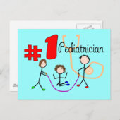 小児科医#1愛らしい子供のデザインギフト ポストカード (正面/裏面)