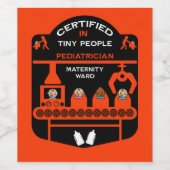 小児科医Doctor Thank You Gift ワインラベル (シングルラベル)