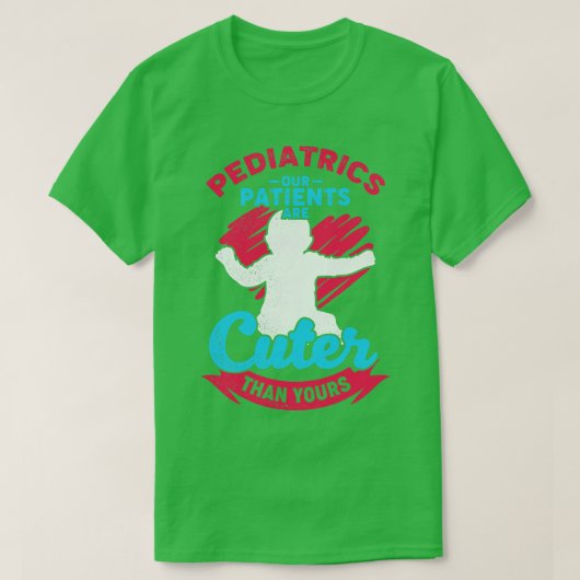 小児科小児看護ナースプレゼント Tシャツ (デザイン正面)
