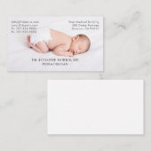 小児科生まれたばかりのベビー写真名刺 名刺 (正面/裏面)