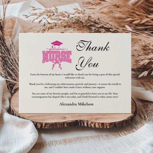 小児科看護師卒業パーティー サンキューカード