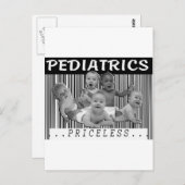 小児科-貴重なバーコード ポストカード (正面/裏面)