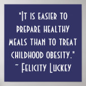 小児肥満の解決策 ポスター (正面)