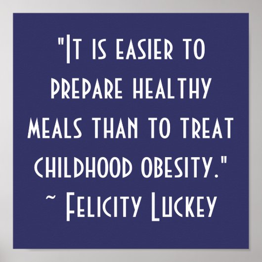 小児肥満の解決策 ポスター (正面)