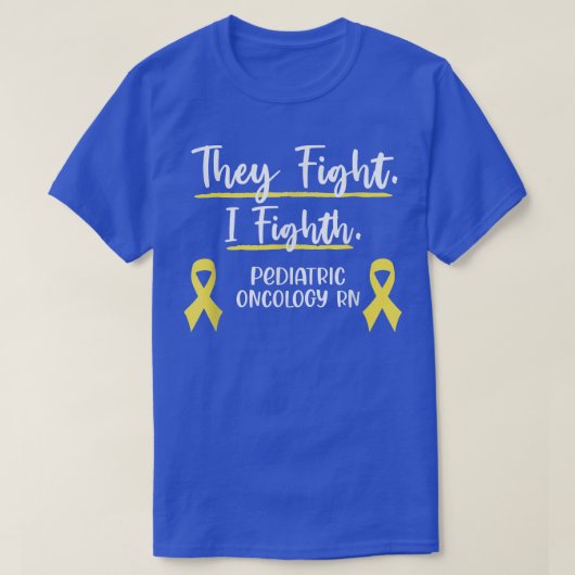 小児腫瘍学ナースシャツRN小児癌 Tシャツ (デザイン正面)