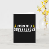 小児腫瘍学Rnナース腫瘍学者リボン カード (黄色い花)