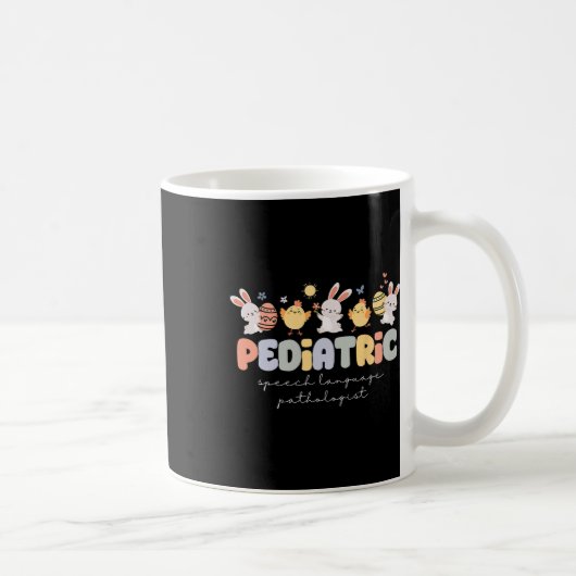 小児言語病理医イースターバニー コーヒーマグカップ (右)