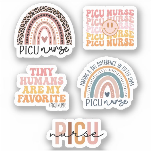 小児集中性気に可愛いPICUナースパック シール (正面)