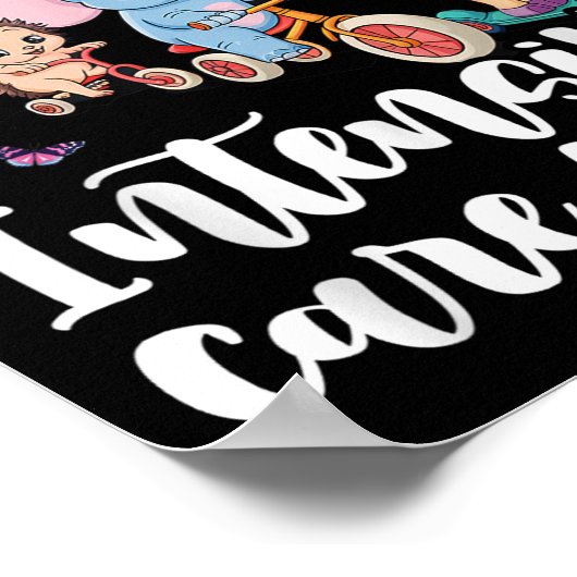 小児集中治療室 かわいい動物 グルーヴィー ポスター (角)