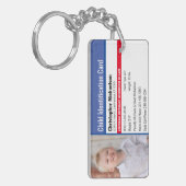 小児ID識別緊急アレルギー写真 キーホルダー (正面左)