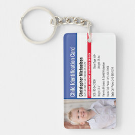小児ID識別緊急アレルギー写真 キーホルダー