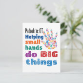 小児OT救済の小手が大きなことをする ポストカード (スタンド正面)