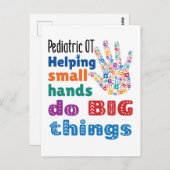 小児OT救済の小手が大きなことをする ポストカード (正面/裏面)