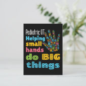 小児OT救済の小手が大きなことをする ポストカード (スタンド正面)