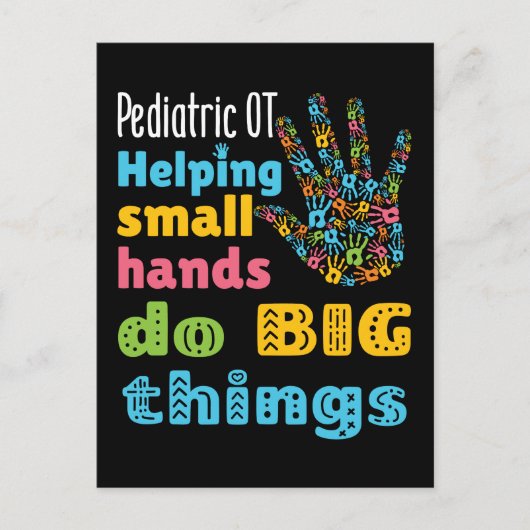 小児OT救済の小手が大きなことをする ポストカード (正面)