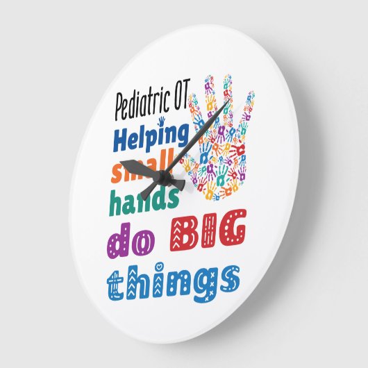 小児OT救済の小手が大きなことをする ラージ壁時計 (傾斜)