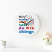 小児OT救済の小手が大きなことをする ラージ壁時計 (ホーム)