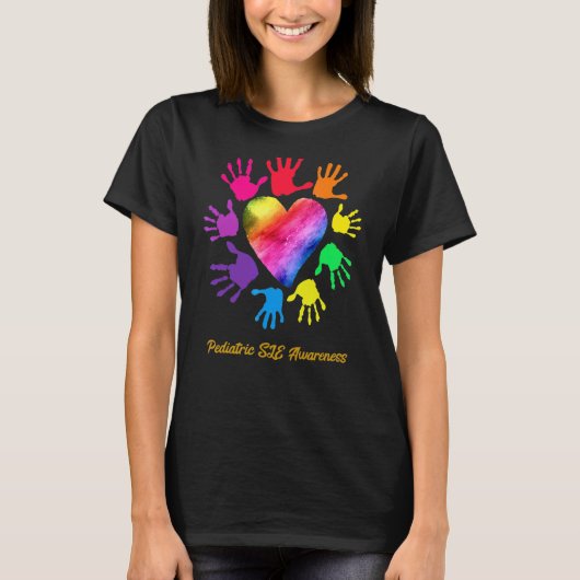 小児SLE認識度ハンズ小児SLE Tシャツ (正面)
