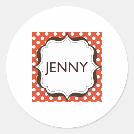 小円形ステッカー-ロゴを中央に配置 ラウンドシール (正面)