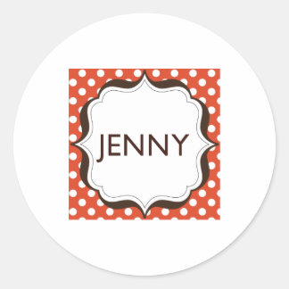 小円形ステッカー-ロゴを中央に配置 ラウンドシール