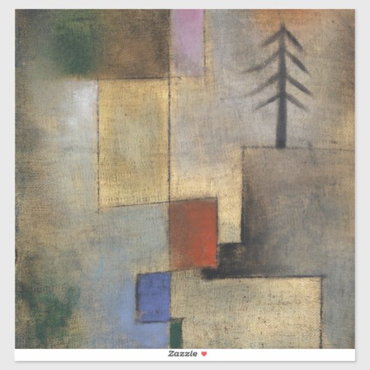 小写真モミの木， 1922年Paul Klee シール (シート)