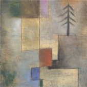 小写真モミの木， 1922年Paul Klee シール (正面)