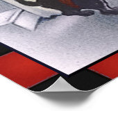 小切手に書かれたヴィンテージのクリスマス愛国的スコットランド犬 ポスター (角)