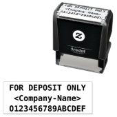 小切手の裏書き+名前をカスタムするゴム印 セルフインキングスタンプ (インサイチュ)