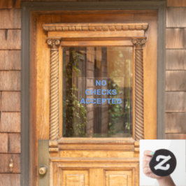 小切手はお取り扱いできません ウィンドウサイン