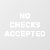 小切手はお取り扱いできません ウィンドウサイン (シート)