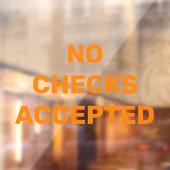 小切手は受け付けません 店舗のお知らせ ウィンドウサイン (シート2)