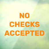 小切手は受け付けません 店舗のお知らせ ウィンドウサイン (シート3)