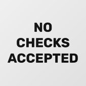 小切手は受け付けません 店舗のお知らせ ウィンドウサイン (シート)