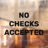 小切手は受け付けません 店舗のお知らせ ウィンドウサイン (シート2)