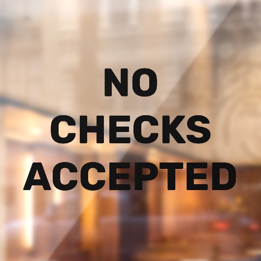 小切手は受け付けません 店舗のお知らせ ウィンドウサイン (シート2)