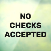 小切手は受け付けません 店舗のお知らせ ウィンドウサイン (シート3)