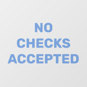 小切手は受け付けません 店舗のお知らせ ウィンドウサイン (シート)