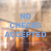 小切手は受け付けません 店舗のお知らせ ウィンドウサイン (シート2)