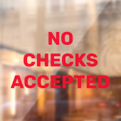 小切手は受け付けません 店舗のお知らせ ウィンドウサイン (シート2)