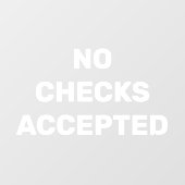 小切手は受け付けません 店舗のお知らせ ウィンドウサイン (シート)