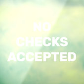 小切手は受け付けません 店舗のお知らせ ウィンドウサイン (シート3)