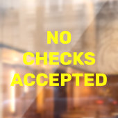 小切手は受け付けません 店舗のお知らせ ウィンドウサイン (シート2)