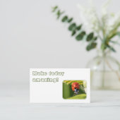 小前向きやる気を起こさせる引用文 名刺 (スタンド正面)