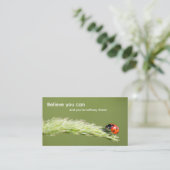 小前向きやる気を起こさせる引用文 名刺 (スタンド正面)