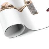 小剣のハイヒールのコラージュ ラッピングペーパー (ロールコーナー)