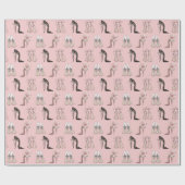 小剣のハイヒールデザイナー靴 ラッピングペーパー (フラット)