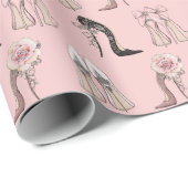 小剣のハイヒールデザイナー靴 ラッピングペーパー (ロールコーナー)