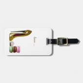 小剣及びMacaroonsの芸術の荷物のラベルを個人化して下さい ラゲッジタグ (正面横)